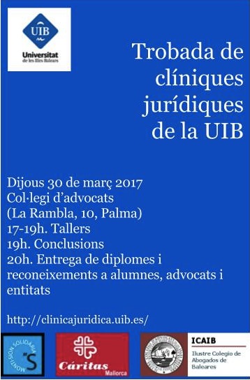 Trobada de clíniques jurídiques: la Clínica Jurídica de la UIB ja fa 5 anys!
